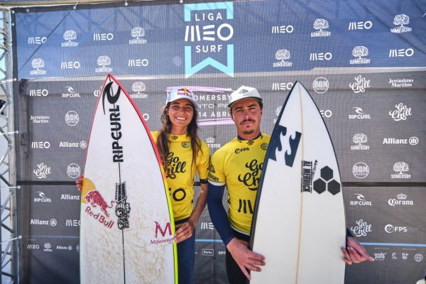Tomás Fernandes e Francisca Veselko venceram a segunda etapa da Liga Meo Surf, no Porto